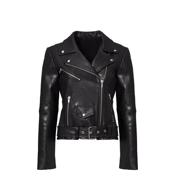 Veda Black Jayne Classic Moto Jacket - Picture 1 of 11
